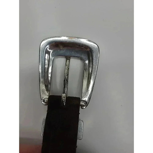 Vintage Brown Suede Leather Belt Women's M Y2K 90's Vibe - Picture 3 of 6